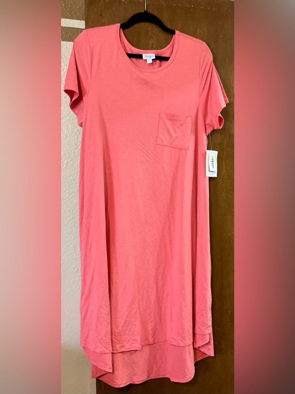 LuLaRoe Carly Dress in Coral Pink